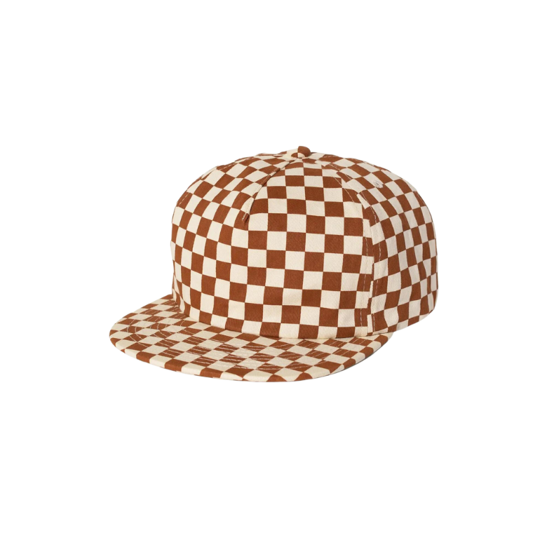 Kids Checkerboard Hat Rust